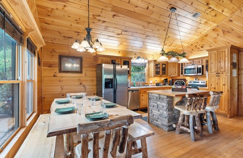 Sevierville Cabin | New Listing! MINI GOLF! 2BR/2BA Cabin w/HT, Fire Pit, Dog Run & Game Room!