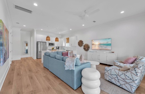 Gulf Shores House | New Luxury Beach Home—3 Min Walk to Sand, Heated Pool, Dog-Friendly, Beach Gear