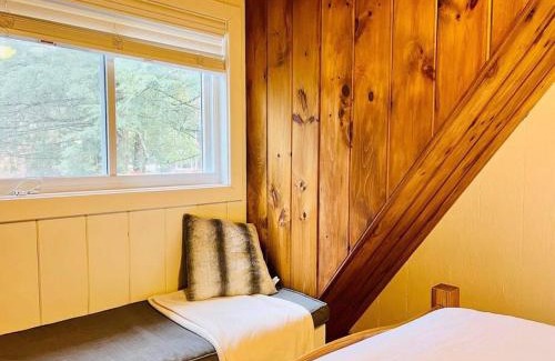 Orford Ski Chalet | New-ski-spa-outdoor-fireplace-Mont Orford