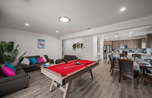 Desert Hot Springs House | New: Spacious Backyard, Pool & Hot Tub, Gameroom