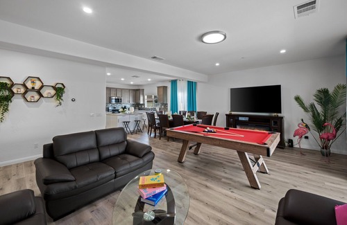 Desert Hot Springs House | New: Spacious Backyard, Pool & Hot Tub, Gameroom