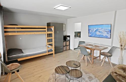 Leukerbad Apartment | Nouveau studio avec vue imprenable sur la vallée