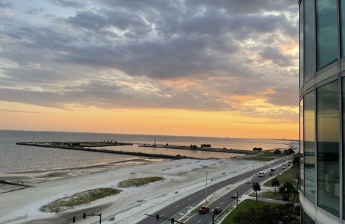 Biloxi Condo | Ocean Front, Amazing Balcony with Floor to Ceiling Windows. Sunsets & Sunrise.