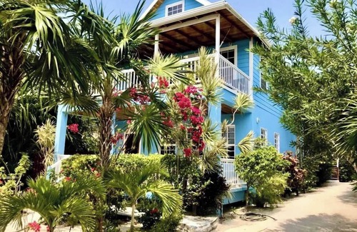 Caye Caulker Apartment | Oceanfront, dock/pool/AC-Lauras Lookout-3 bed/2 bath sleeps 7