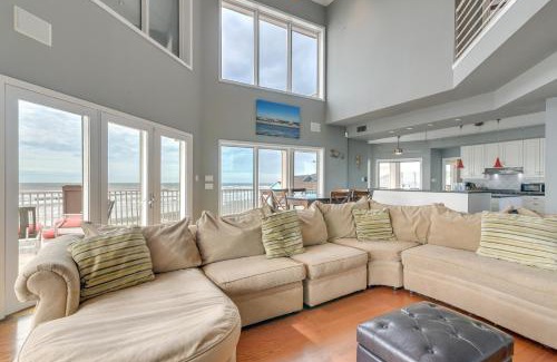 Spanish Grant House | Oceanfront Galveston Beach House Steps to Sand!