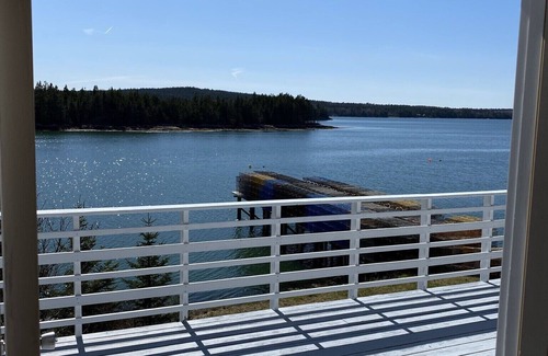 Steuben Cottage | Oceanfront Retreat on Dyers Bay With Amazing Sunsets! Fishing off dock