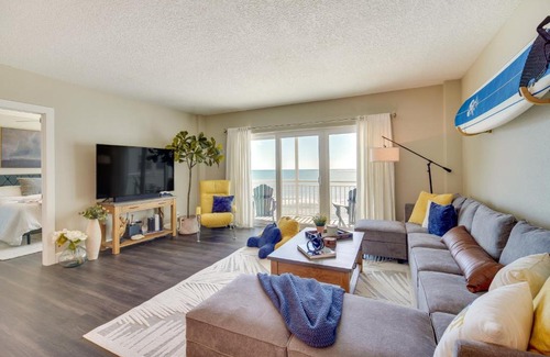 South Patrick Shores Apartment | Oceanfront Satellite Beach Condo with Balcony, Views