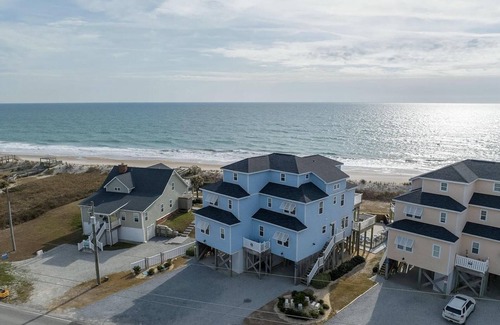 North Topsail Beach House | Oceanfront, Pool, Hot tub, Elevator, Great Views!
