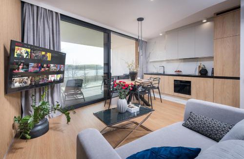 Olsztyn Apartment | Olimpijska Premium Elite4Rent apartamenty z panoramicznym widokiem na jezioro i przestronnymi tarasami
