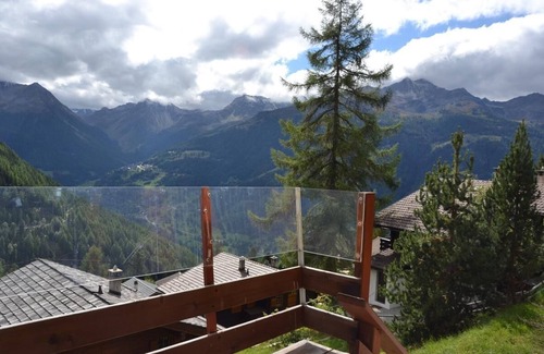 Saint-Luc Apartment | Outside : luxury modern apartment on the ground floor of a chalet, for 6-7 persons, terrace with a b