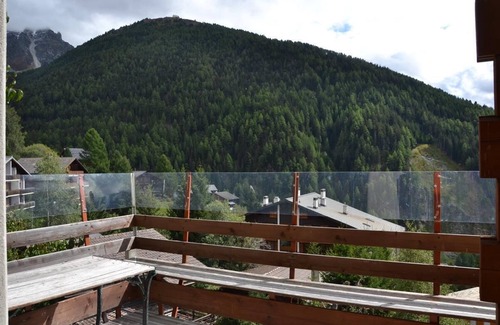 Saint-Luc Apartment | Outside : luxury modern apartment on the ground floor of a chalet, for 6-7 persons, terrace with a b
