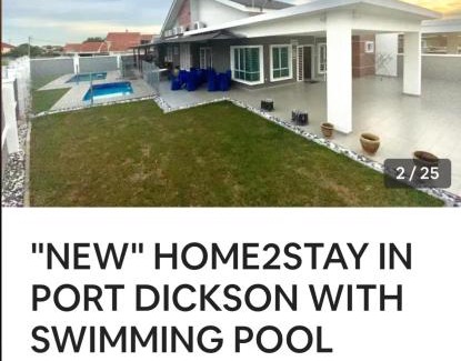 Port Dickson House | PD Swimming Pool 5 ROOM Homestay