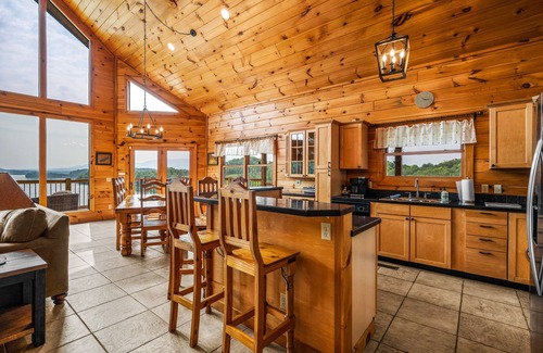 Sevierville Cabin | Peaceful Lakefront Cabin with Stunning Mountain Views, Rec Room on Douglas Lake