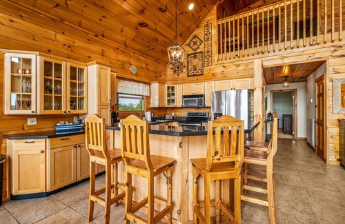 Sevierville Cabin | Peaceful Lakefront Cabin with Stunning Mountain Views, Rec Room on Douglas Lake