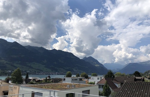 Tscheppach Apartment | Penthouse with fantastic view in to moutains and across lake Sarnen