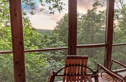 Harrisonville Ski Chalet | Perched in the Trees, Very Private, Screened in Porch with view