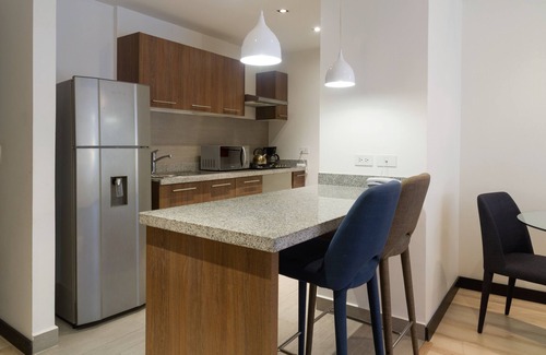 Financial District Apartment | PERFECT LOCATION 1BDR 1.5BTH WI FI, NETFLIX, POOL, GYM, SAUNA, 24HR SECURITY.