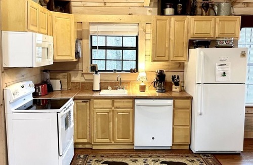 Tellico Plains Cabin | Perfectly private! Hot tub, king sized bed, grill, washer/dryer, and motorcycle friendly! Studio Cabin by RedAwning