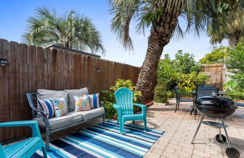 Biltmore Beach Condo | Pet-friendly gem steps from the beach! Beautiful garden, & balcony!