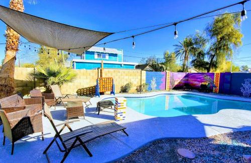 Coronado House | Phoenix Home Pool & String Lights