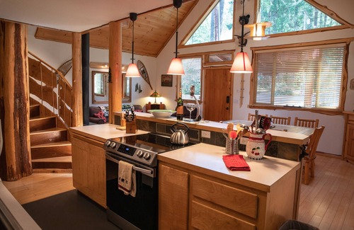 Packwood Cabin | Pine Lodge Sleeps 12 Fees for 7+ Hot Tub AC EV Charger Pets