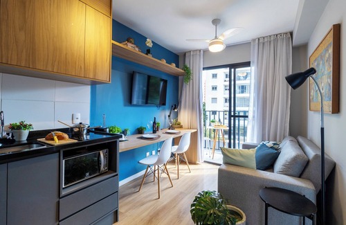 Pinheiros Apartment | Piscina-AC-Academia-Brazilian Corner