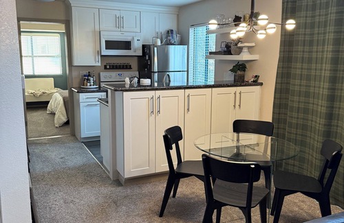 Greenwood Village Apartment | POOL, laundry in-unit, super clean, 2-bed 2-bath, unique decor & gas fireplace