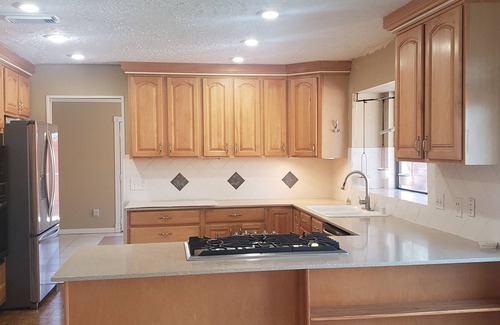 Pecan Grove House | Pool w/waterfall, 4-bedroom house in charming Richmond 25 mins to MD anderson