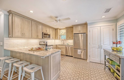 West Beach Cottage | Popular location, river view, pool access