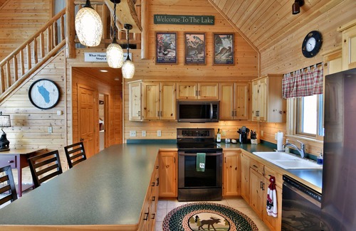 Spooner House | Potato Lake House- Beautiful log chalet on pristine Potato Lake.