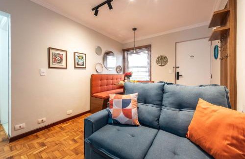 Liberdade Apartment | PR2 - Novo Grand Bhaus Family Paraíso - HCor - Metrô - Acomoda 4 pessoas