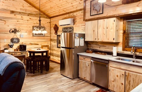 Ringold Cabin | Private area, electric fireplace, free internet, pond, near lake