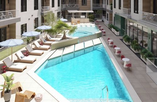 South Lamar Condo | Private Balcony | Resort Pool, Terrace w/Views, On-Site Dining | The Code