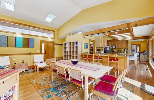 Tuckasegee House | Private eco-retreat with screened porch, play area, & wood stove