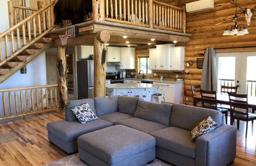 Tamarack Resort Cabin | Private Log Cabin with breathtaking views on 15 acres adjacent to forest service