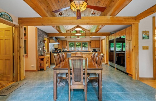 Town of Hope House | Private Riverfront ADK: Hot Tub, XC Ski, Game Room, Pets - The Honeybee Cabin