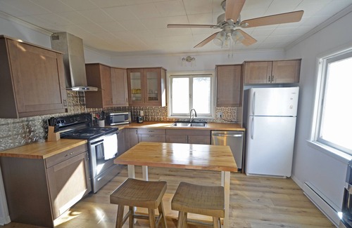 Wisconsin Cabin | Purple Waves | Mid-Century Home Steps to the Lake