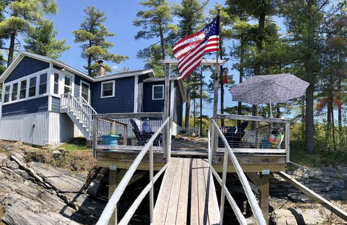West Bath Cottage | Recently renovated cottage just steps to the waters edge deck, and dock along the New Meadows River.