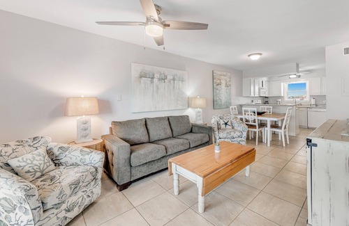 Fort Morgan Condo | Recently renovated condo w/gulf views, decks, balcony, shared outdoor pool, a/c