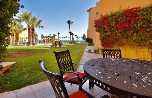 Sandy Beach Condo | Remodeled Beach Access Ground Unit at Princesa Resort