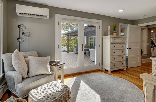 Chittenden County House | Renovated historic home with decks, game room, wet bar, washer/dryer, & firepit