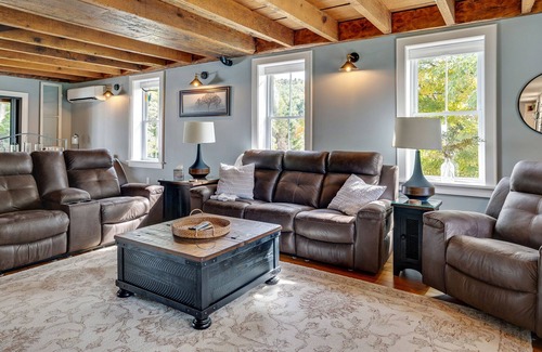 Chittenden County House | Renovated historic home with decks, game room, wet bar, washer/dryer, & firepit