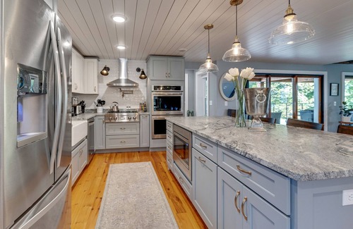 Chittenden County House | Renovated historic home with decks, game room, wet bar, washer/dryer, & firepit