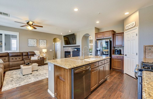 Estrella Mountain Ranch House | Resort style backyard w/private heated pool & spa