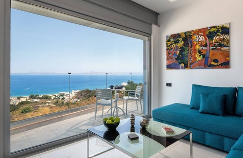 Petaloudes Apartment | Rhodes Skyline Suite With In Door Jacuzzi Sea View