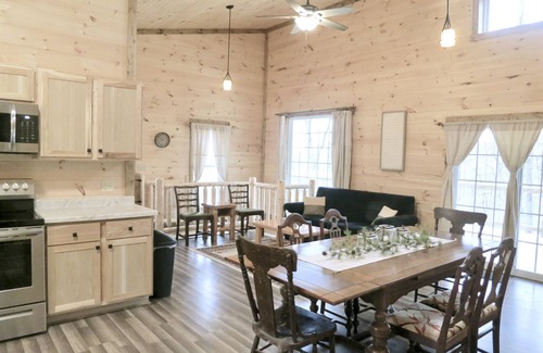 Nelsonville Cabin | Ridgetop Views, Hot Tub, and fenced in yard for pets!