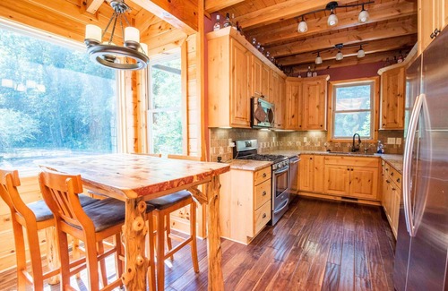 Tellico Plains Cabin | Riverfront Premium Cabin, 3 bed 3.5 bath, On the River, Sleep 10