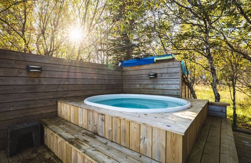 Blaskogabyggd Cabin | Riverside Cabin | Hot Tub, Fishing & Relaxing Escape