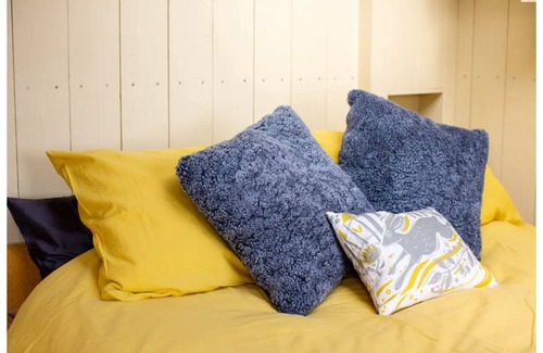 Birdham Ski Chalet | Romantic Cosy Hygge Shepherd Hut Hideaway set in our Orchard