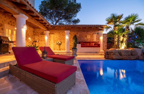 Santa Eulalia del Rio Villa | Romantic luxury villa close to Ibiza town with stunning view to sunset